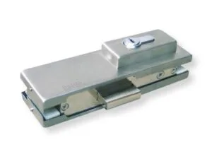 מנעול ריצפתי כולל צילינדר ו3 מפתחות לדלת ציר זכוכית תוצרת חברת RINOX גרמניה