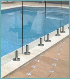 ⁦עמוד עיגון למעקה זכוכית בעובי עד 16 מ"מ גימור מבריק כולל כיסוי רוזטה⁩ – תמונה ⁦2⁩