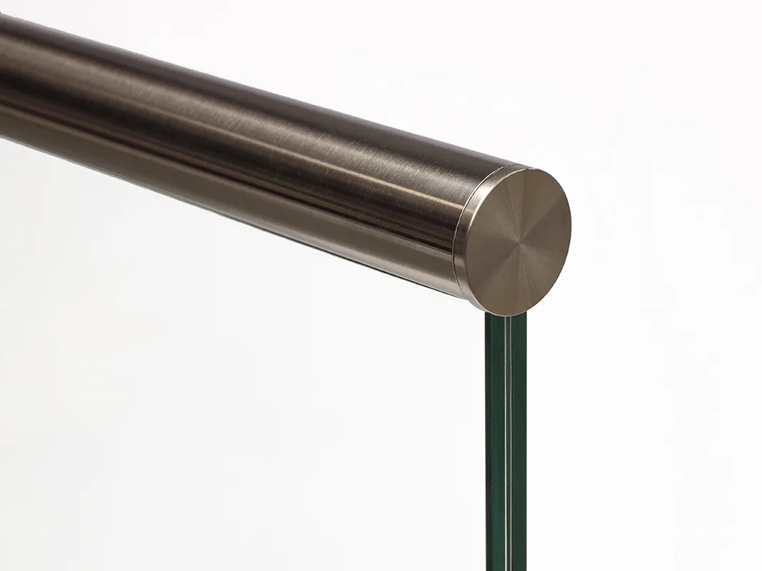 ⁦מאחז יד מנירוסטה להלבשה ישירה על זכוכית⁩ – תמונה ⁦3⁩